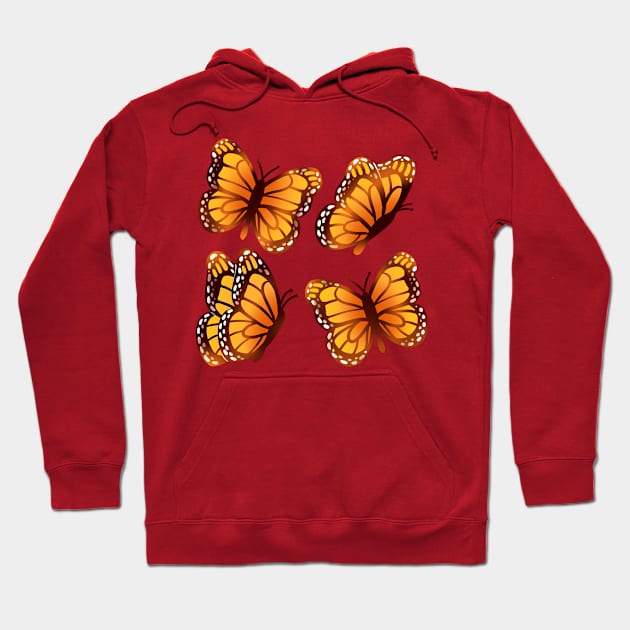 Monarch Butterflies Hoodie by leashonlife